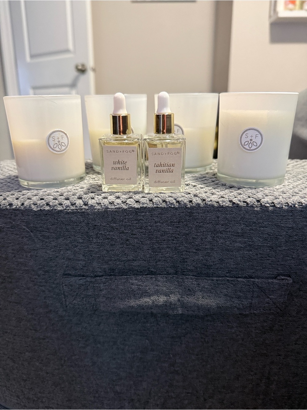 Sand & Fog candle set & essential oils duo